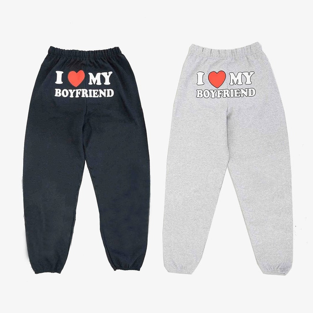I Love My Boyfriend Sweatpants-CustomLove