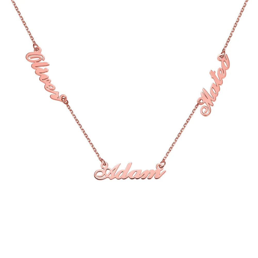 Personalized Three Name Necklace-CustomLove