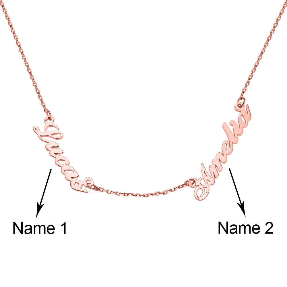 Personalized Double Name Necklace for Gift-CustomLove
