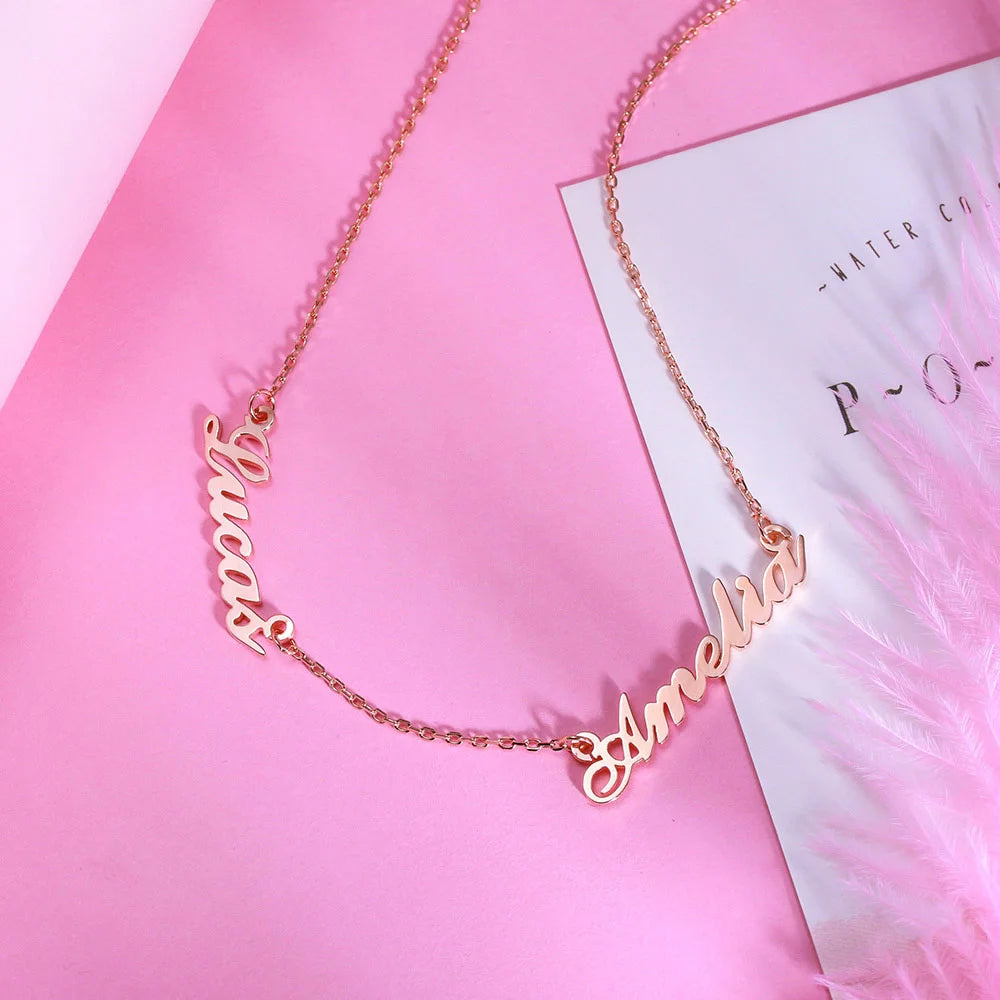 Personalized Double Name Necklace for Gift-CustomLove
