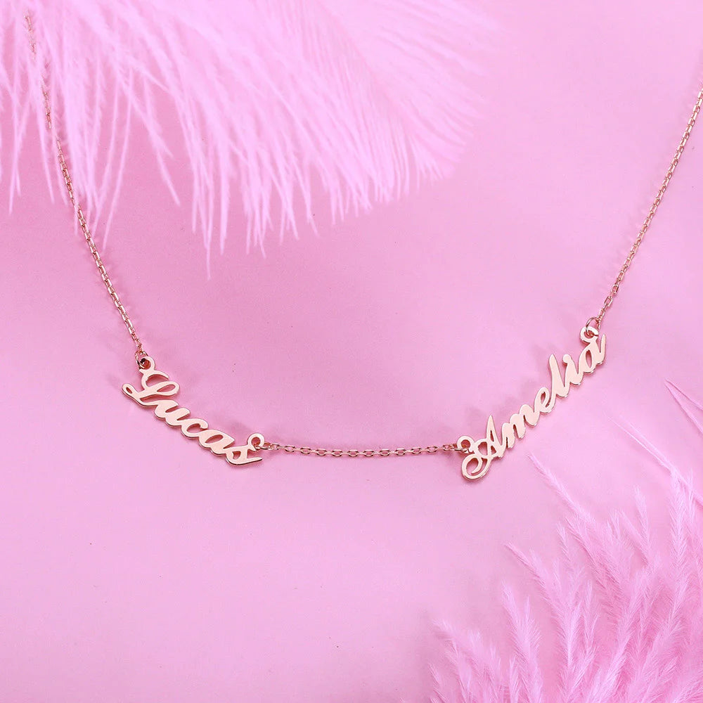 Personalized Double Name Necklace for Gift-CustomLove