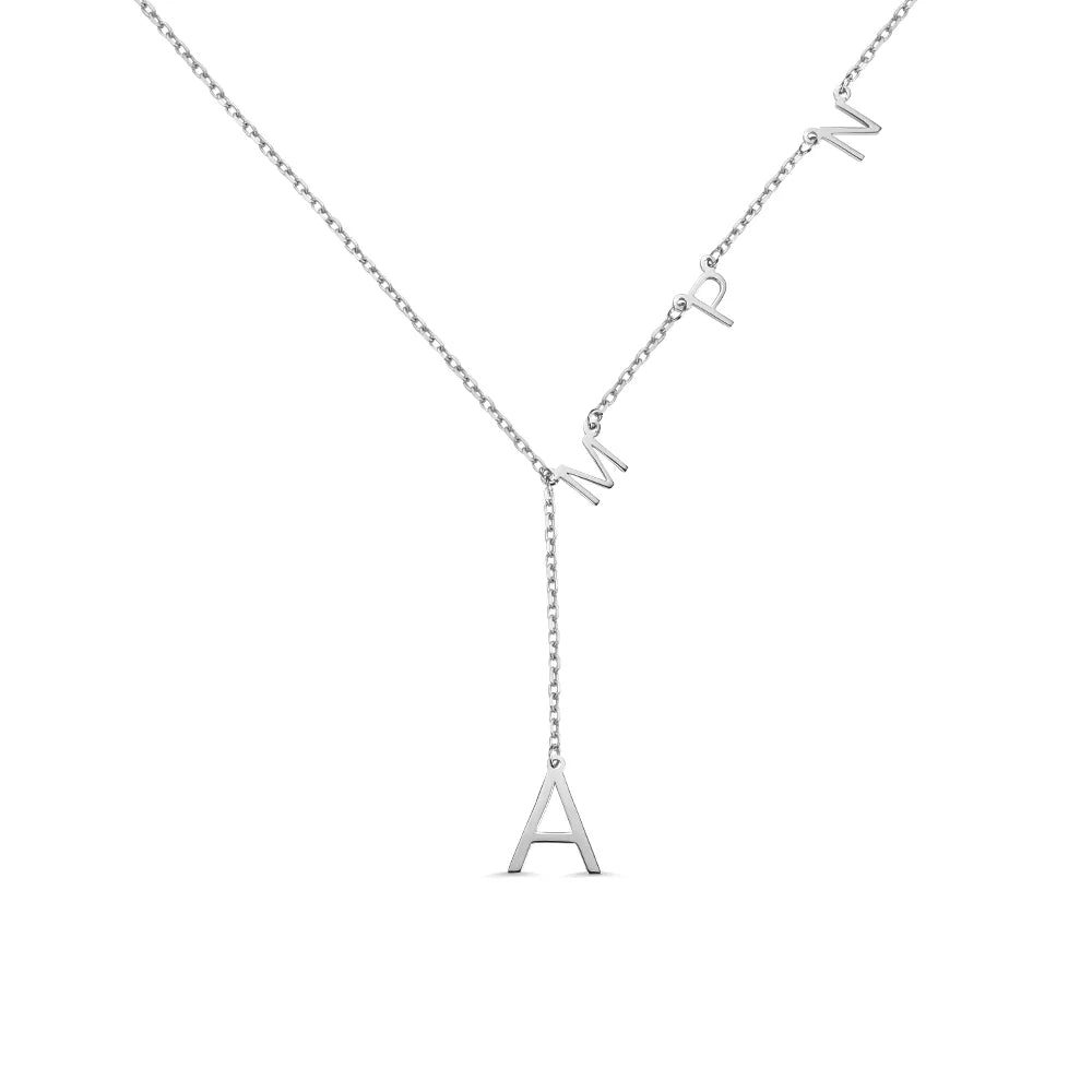 Personalized Sideways Initial Necklace-CustomLove