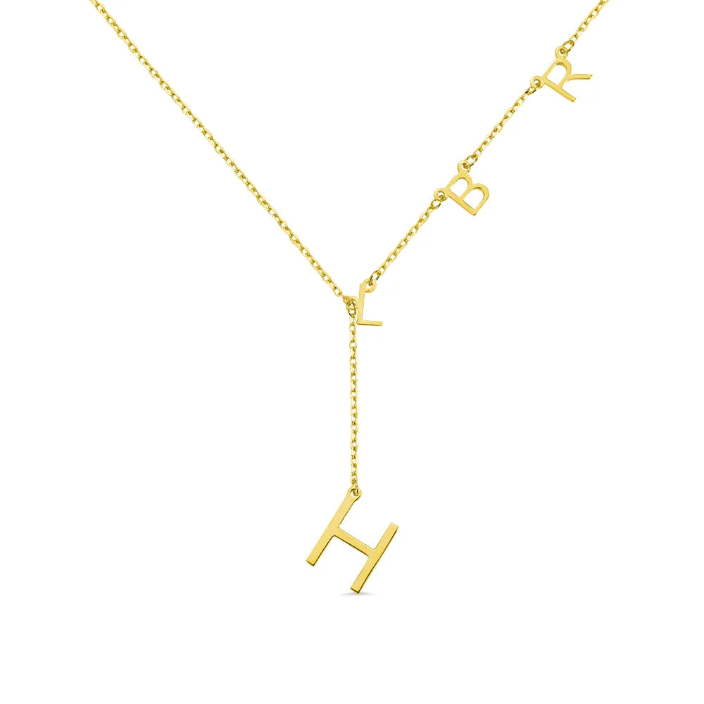 Personalized Sideways Initial Necklace-CustomLove