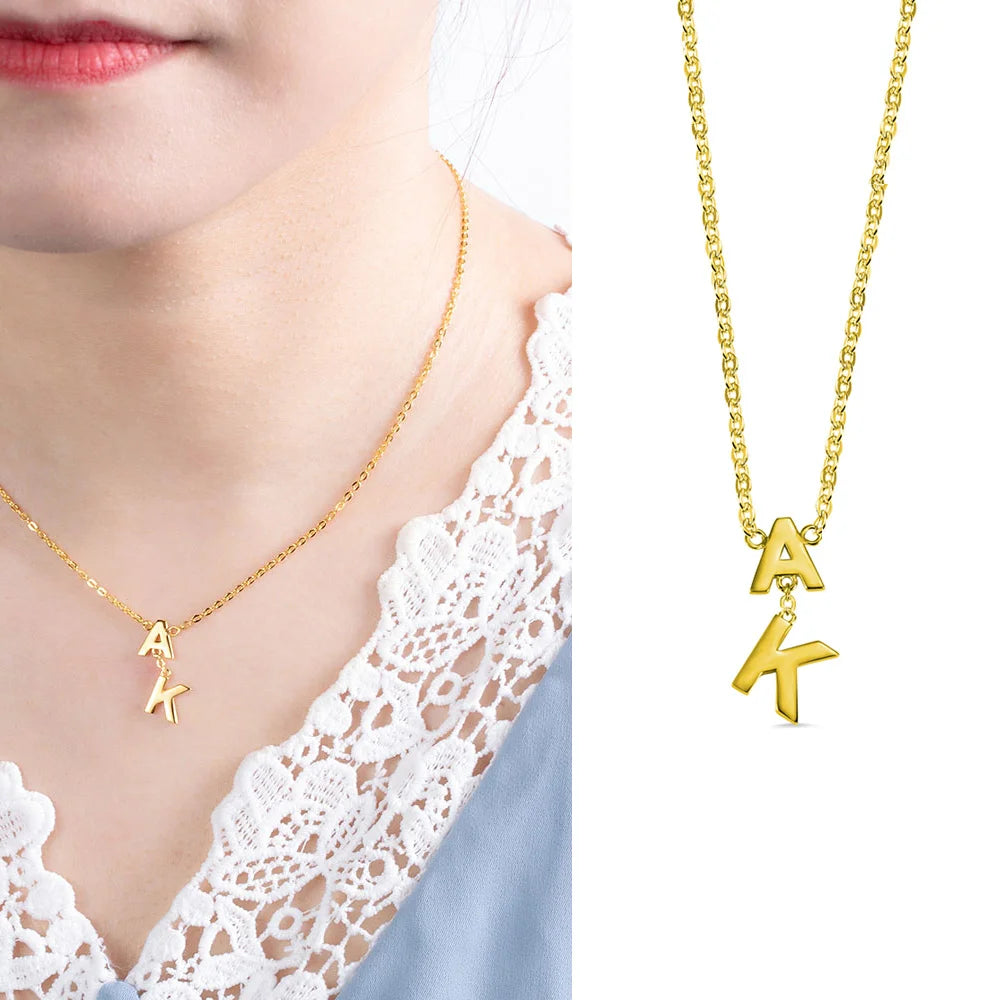 User-defined Initial Necklace-CustomLove