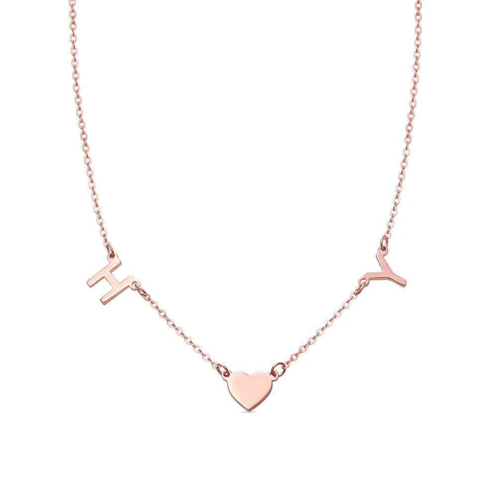 Custom-designed 1-8 Initials Necklace-CustomLove