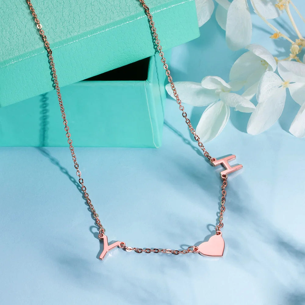 Custom-designed 1-8 Initials Necklace-CustomLove