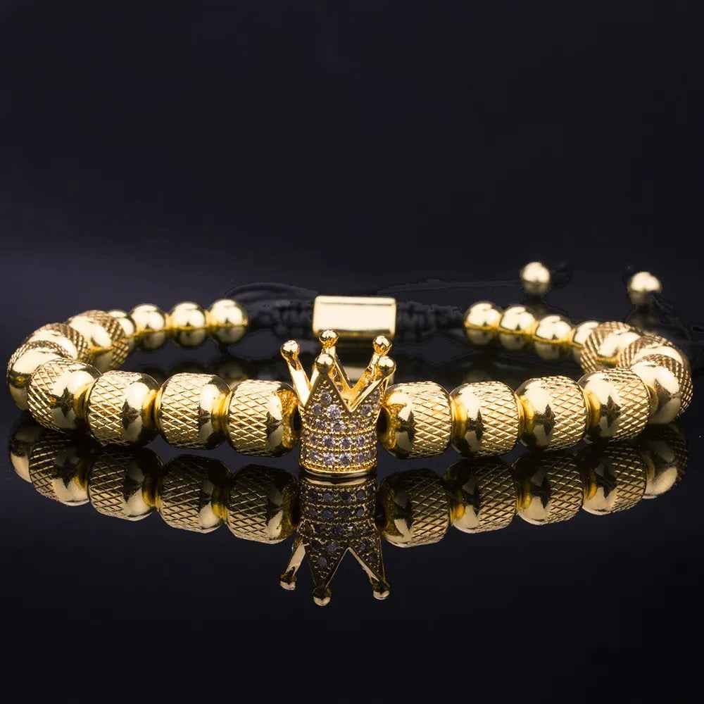 "To My Man - Straighten Your Crown" Bracelet Gift Set - CustomLove