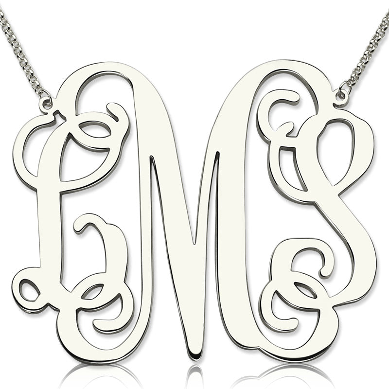 Personalized 2" XXL Big Monogram Necklace-CustomLove