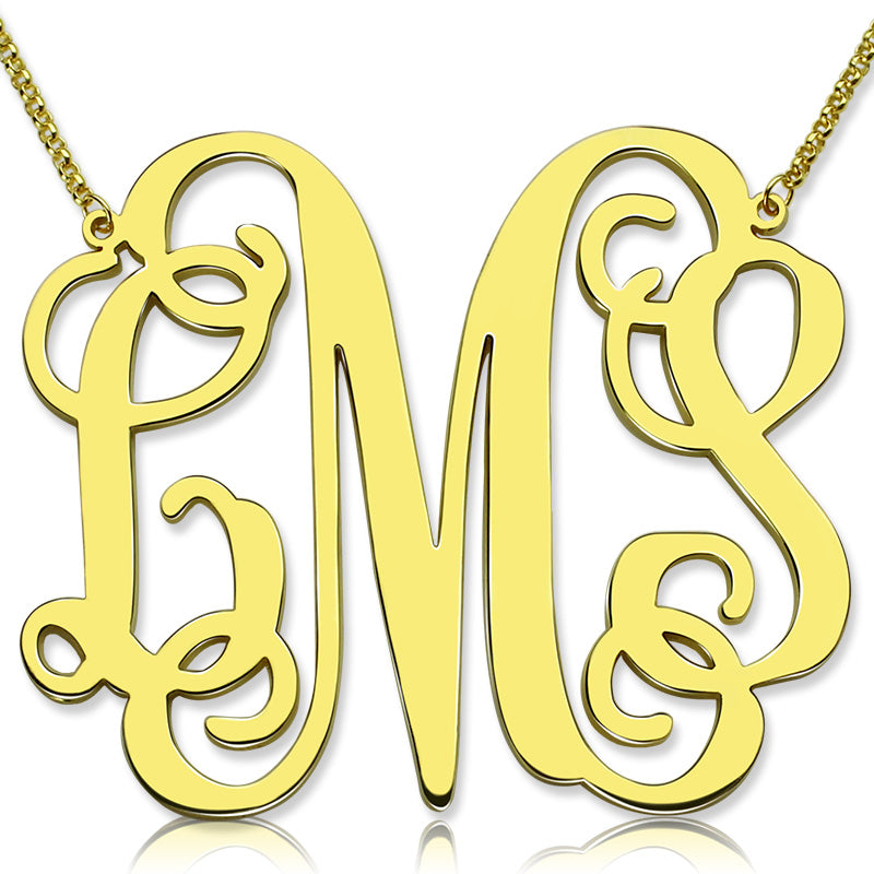Personalized 2" XXL Big Monogram Necklace-CustomLove