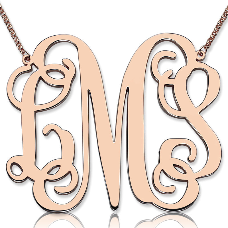 Personalized 2" XXL Big Monogram Necklace-CustomLove