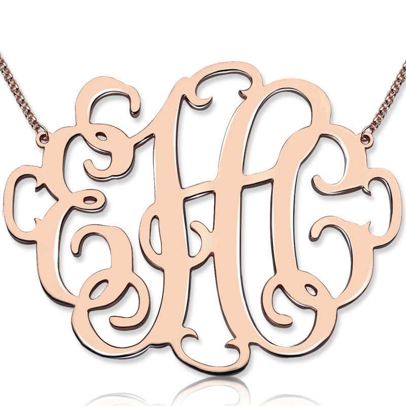 Personalized 2" XXL Stylish Monogram Necklace-CustomLove