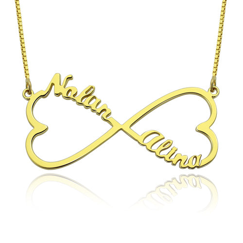Personalized Heart Infinity Name Necklace-CustomLove