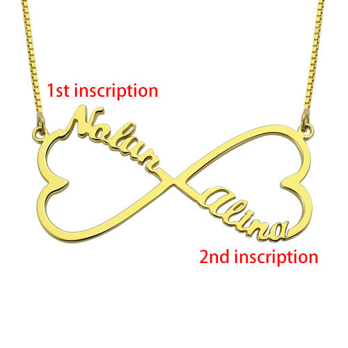 Personalized Heart Infinity Name Necklace-CustomLove