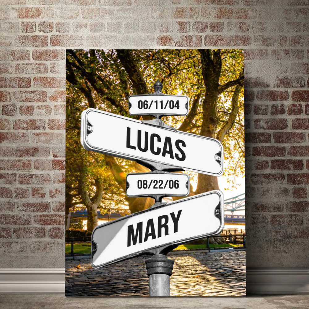 Personalized Canvas "Date of birth of children" - CustomLove