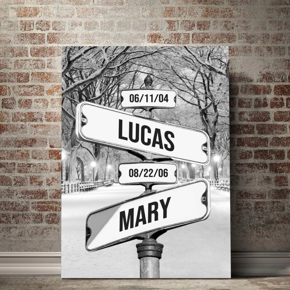 Personalized Canvas "Date of birth of children"-CustomLove