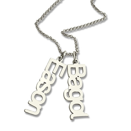 Personalized Vertical Names Necklace-CustomLove