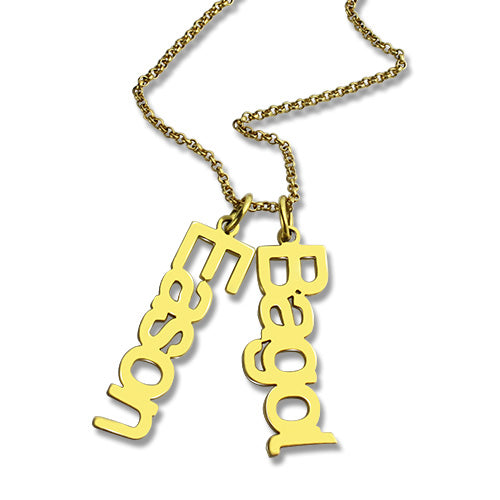 Personalized Vertical Names Necklace-CustomLove