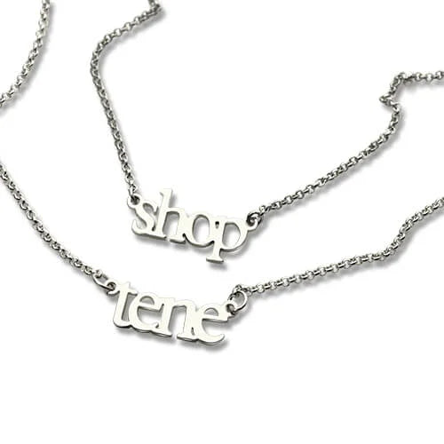 Sterling Silver Double Layer Mini 2 Names Necklace-CustomLove