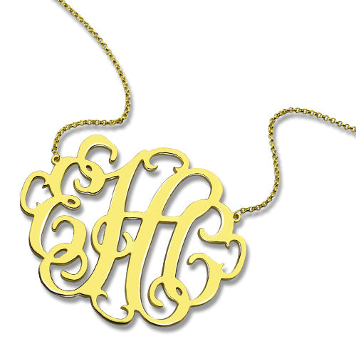 Personalized 2" XXL Stylish Monogram Necklace-CustomLove