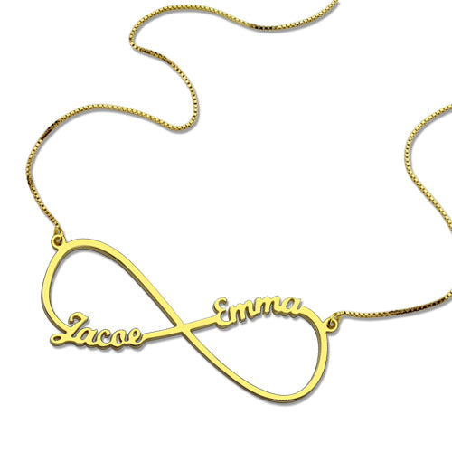 Infinity Necklace with Two Names-CustomLove