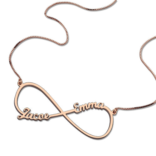 Infinity Necklace with Two Names-CustomLove