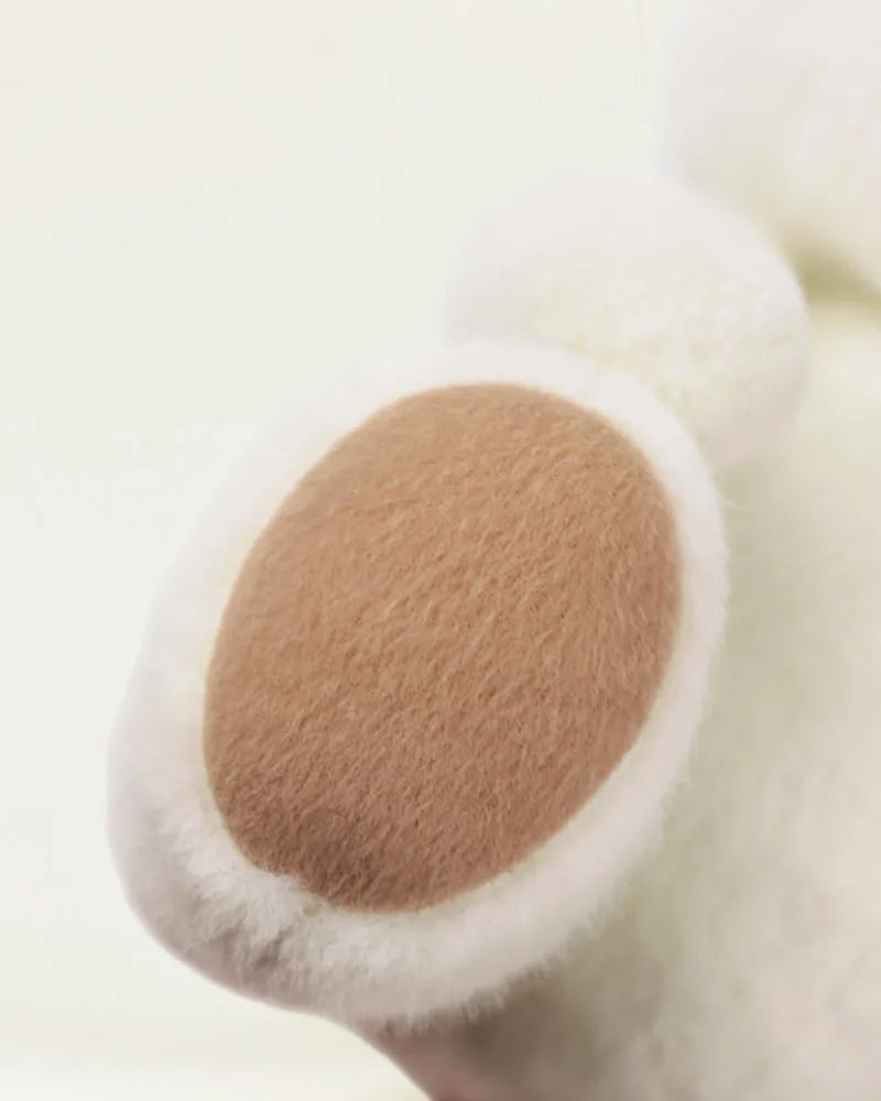 CustomLove Pink Furry Dino Bear Handmade Jointed Teddy Bear Gift-CustomLove