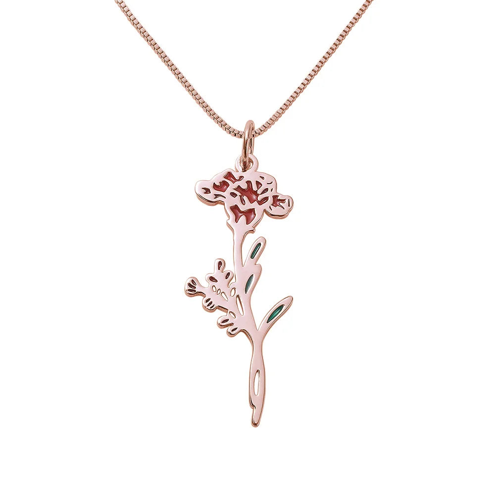 Florabond - Birth flower bouquet necklace-CustomLove