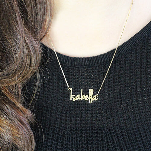 Small Name Necklace For Her-CustomLove