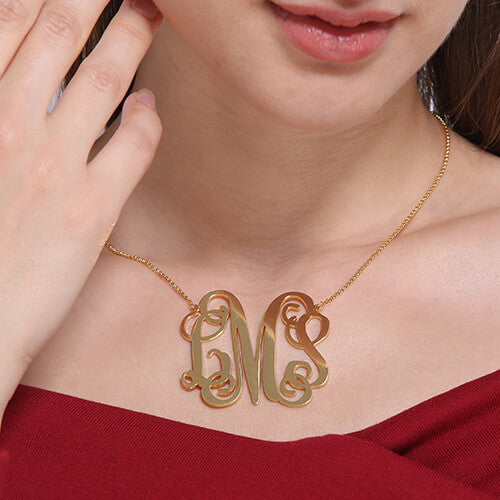 Personalized 2" XXL Big Monogram Necklace-CustomLove