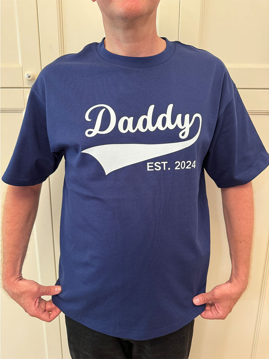 Personalized Dad Shirt with Kids Name on sleeve-CustomLove