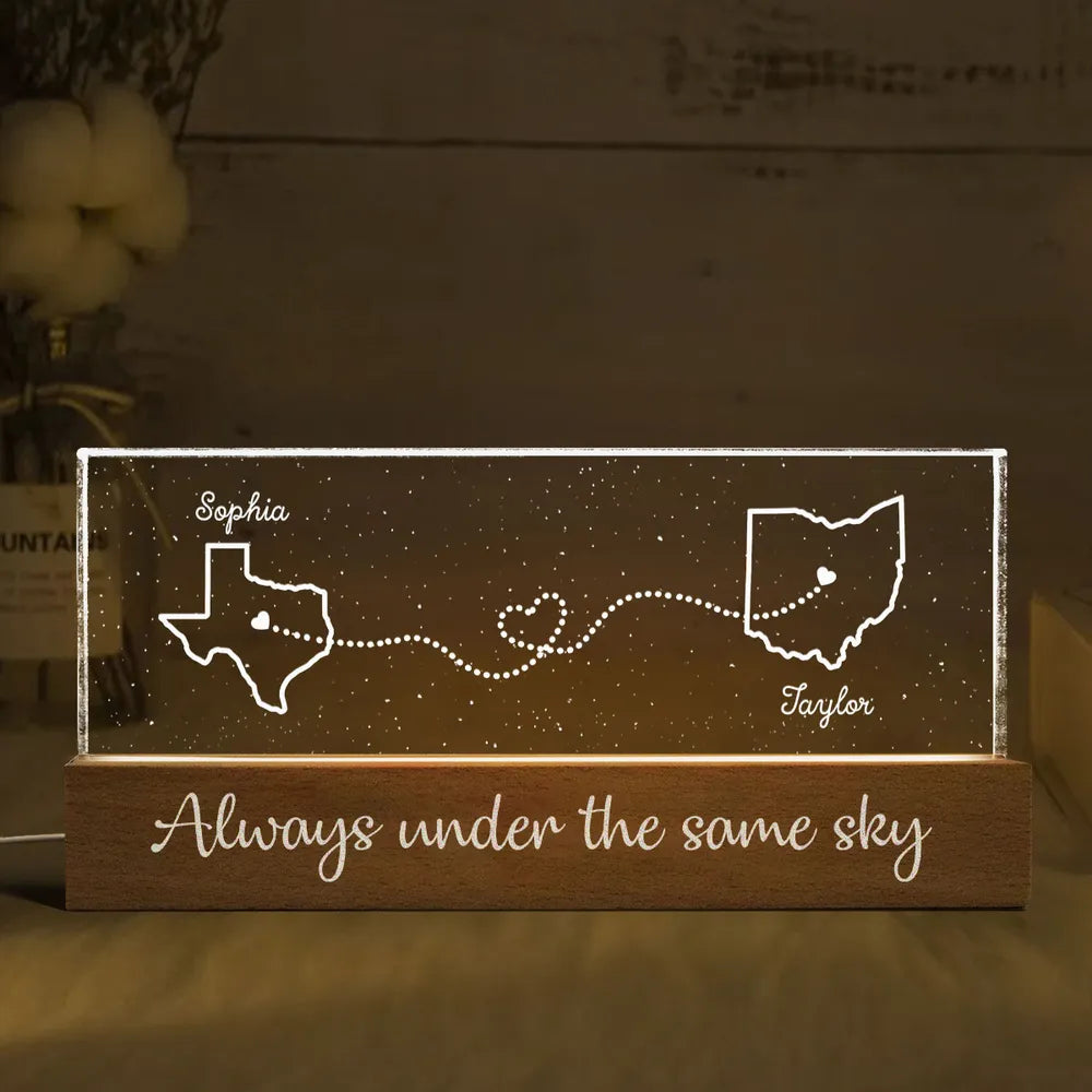 Personalized LED Night Light - I Miss Your Face Long Distance Relationship-CustomLove