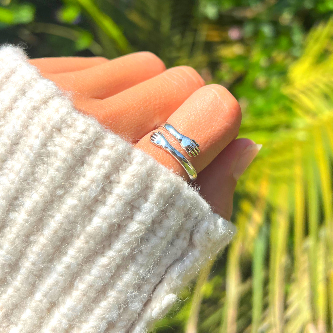 Hug From Heaven Ring - Adjustable-CustomLove