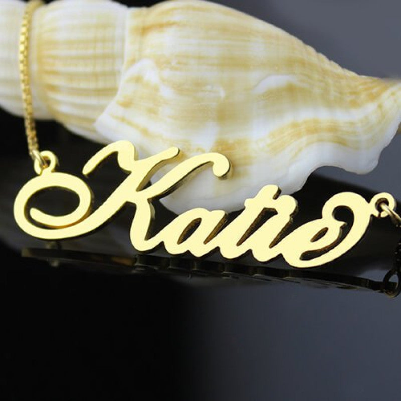 Personalized Carrie Nameplate Necklace-CustomLove