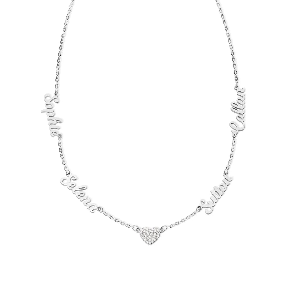 Heartelle - Custom name pendant necklace-CustomLove