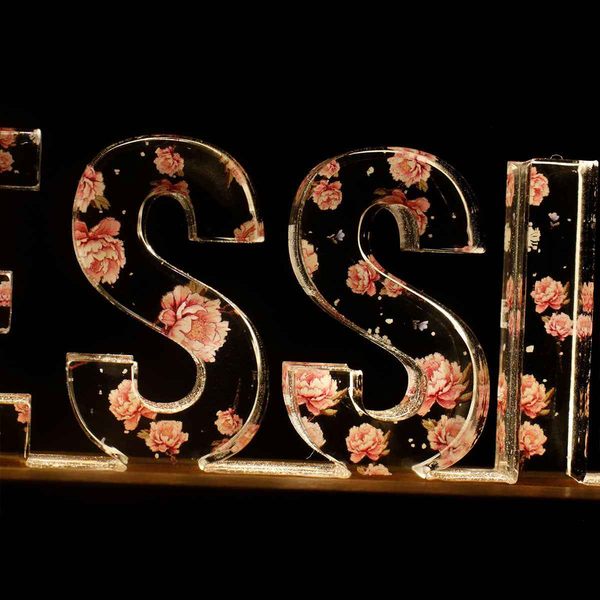 Personalized Custom Name LED Night Light - Birth Month Flower - CustomLove