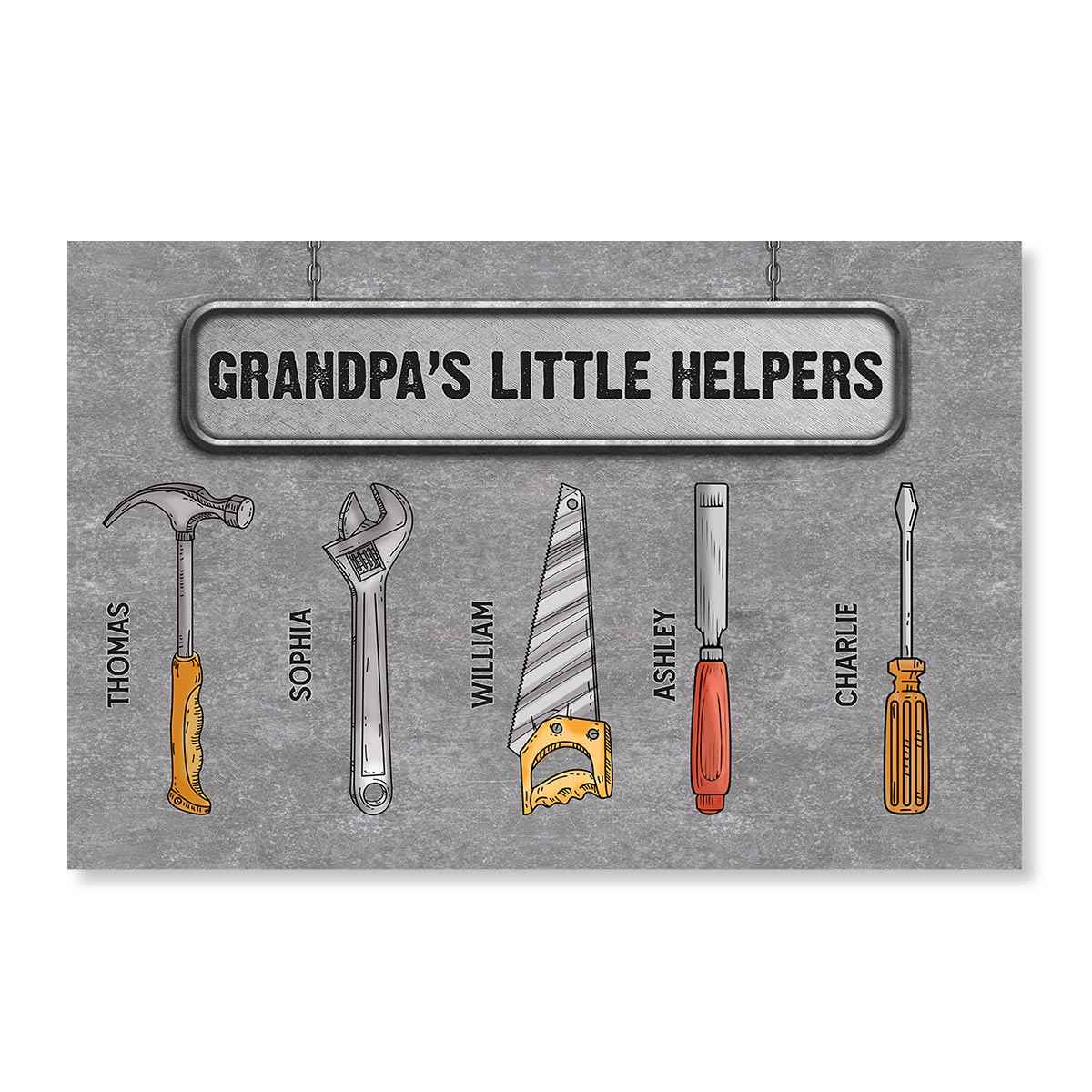 Personalized Canvas - Dad's Little Helpers - CustomLove