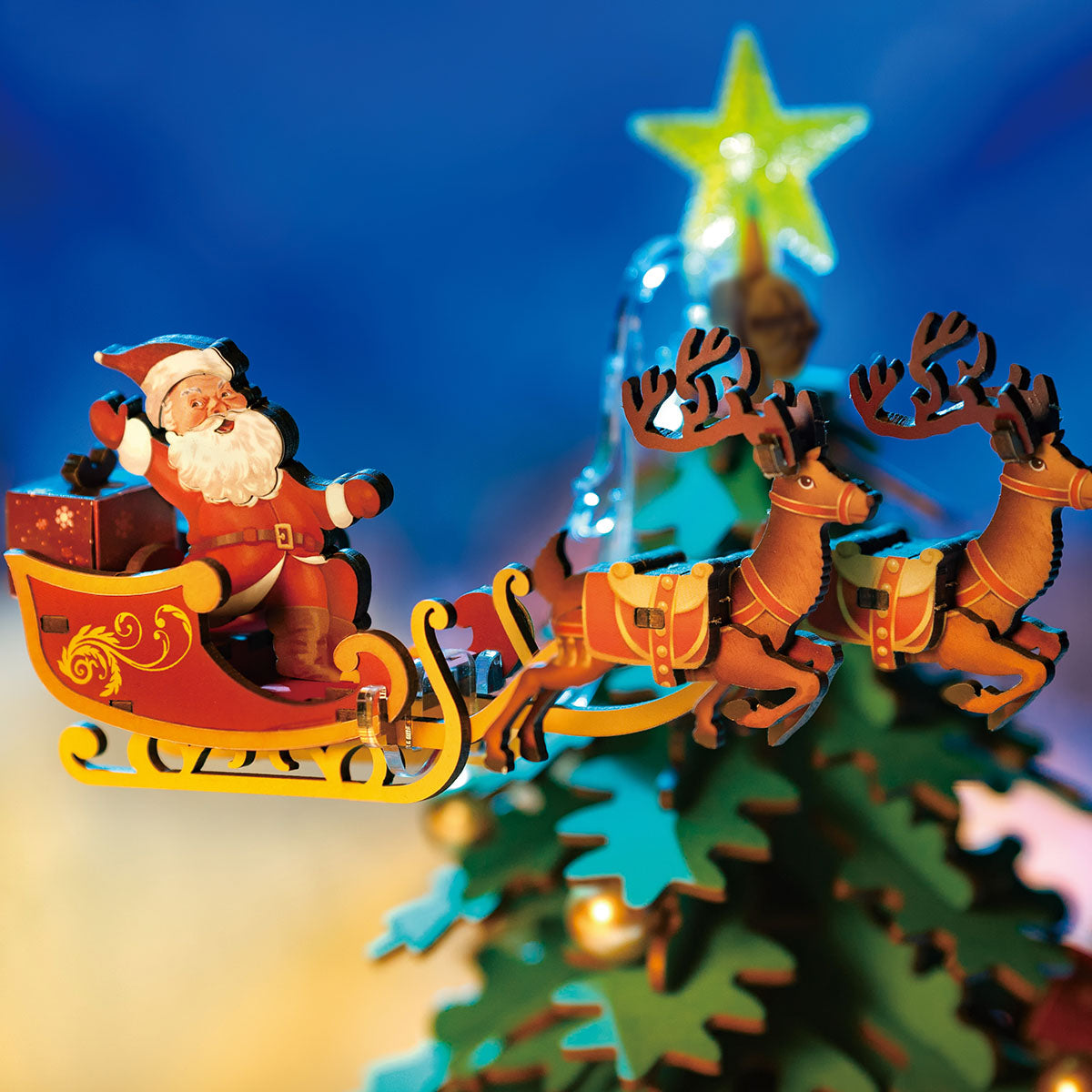 3D Wooden Puzzle - Christmas Melody Tree-CustomLove