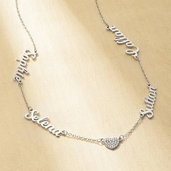 Heartelle - Custom name pendant necklace-CustomLove