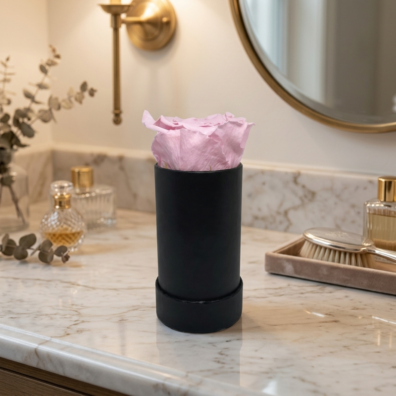 Single Rose Black Box with Infinity Rose Gift Set