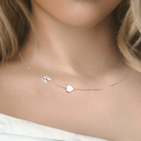 Customized Sideways Initial Necklace-CustomLove
