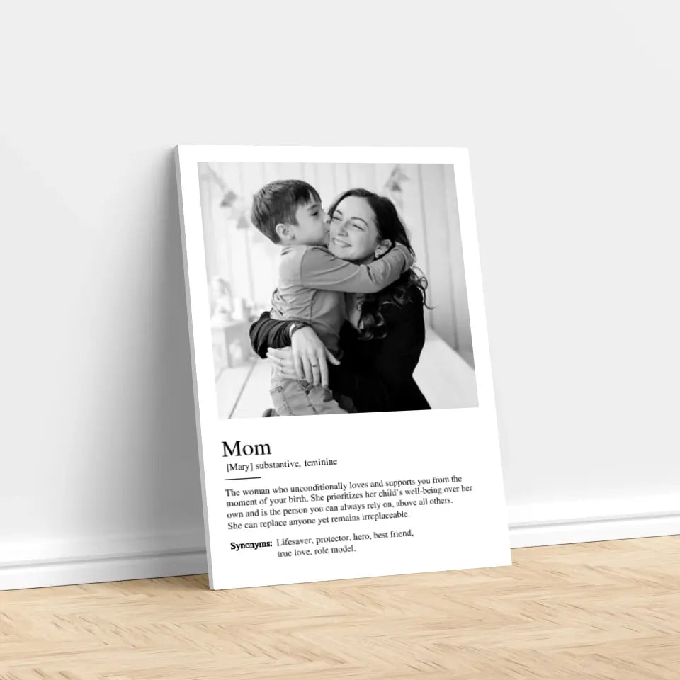 Personalized Canvas "Definition Mom"-CustomLove