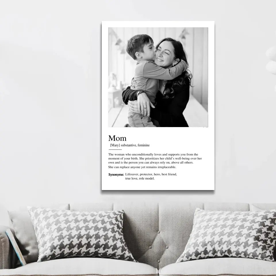 Personalized Canvas "Definition Mom"-CustomLove