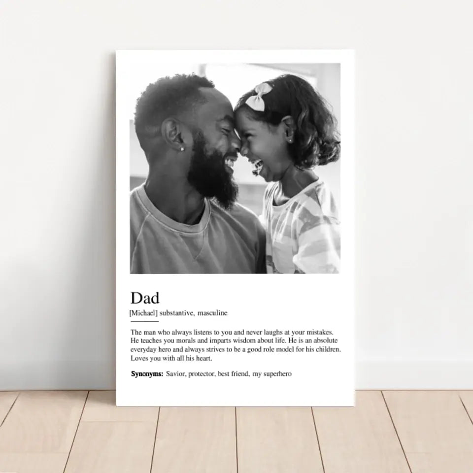 Personalized Canvas "Definition Dad"-CustomLove