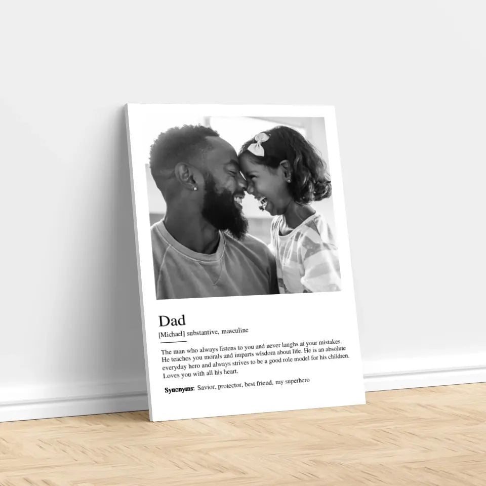 Personalized Canvas "Definition Dad"-CustomLove