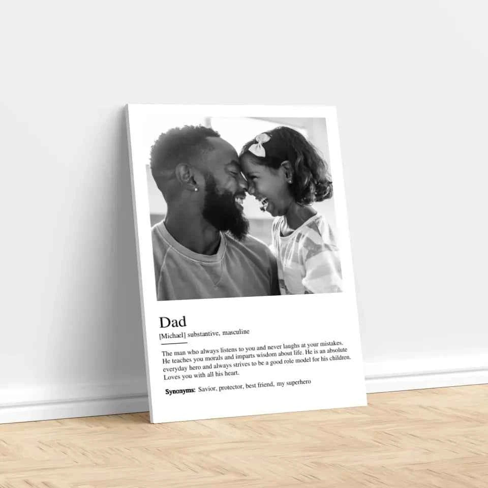 Personalized Canvas "Definition Dad" - CustomLove