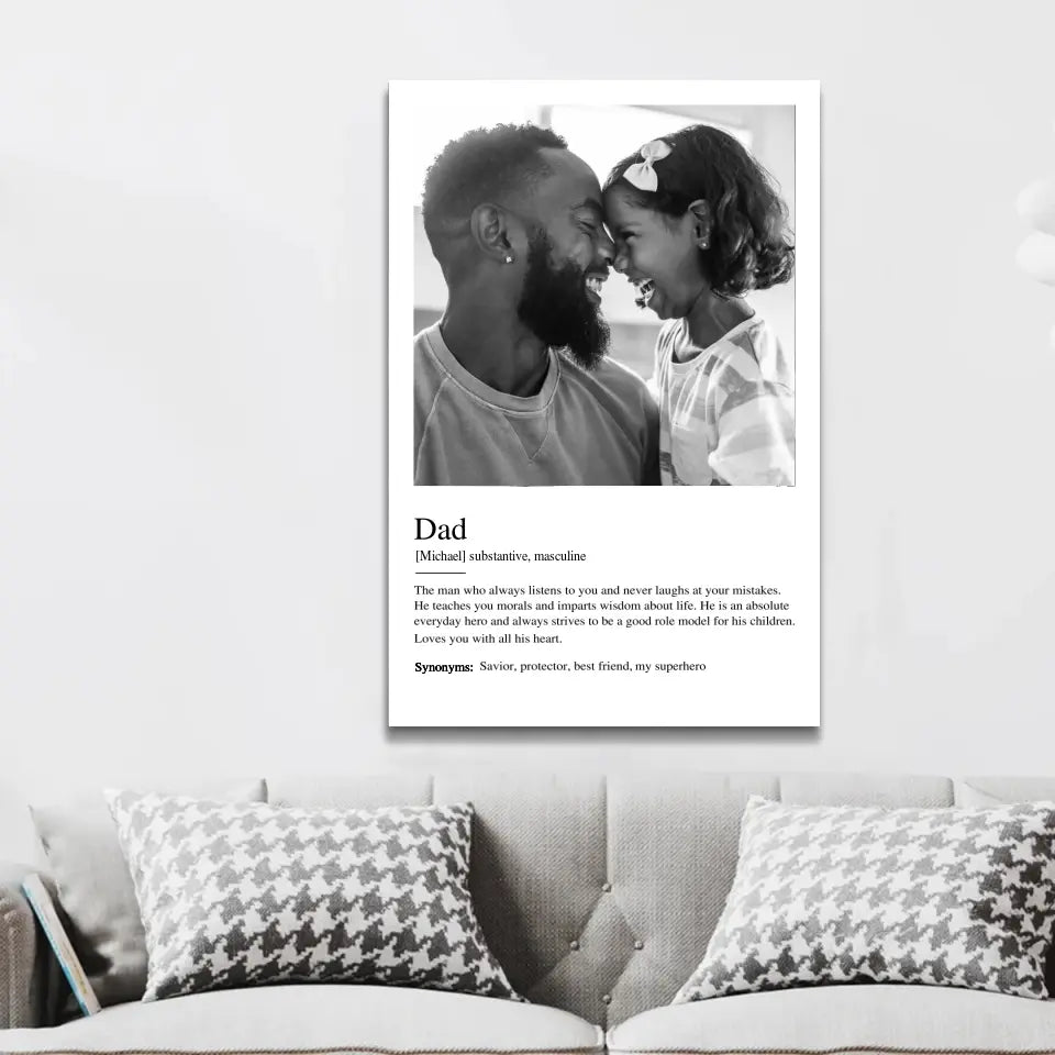 Personalized Canvas "Definition Dad"-CustomLove