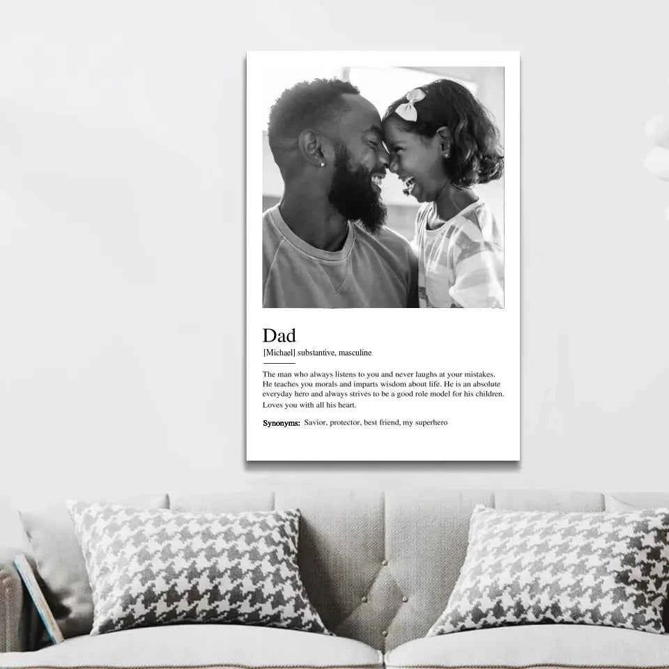 Personalized Canvas "Definition Dad" - CustomLove