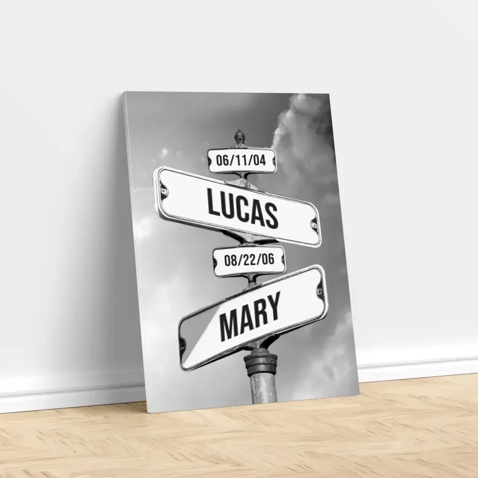 Personalized Canvas "Date of birth of children"-CustomLove