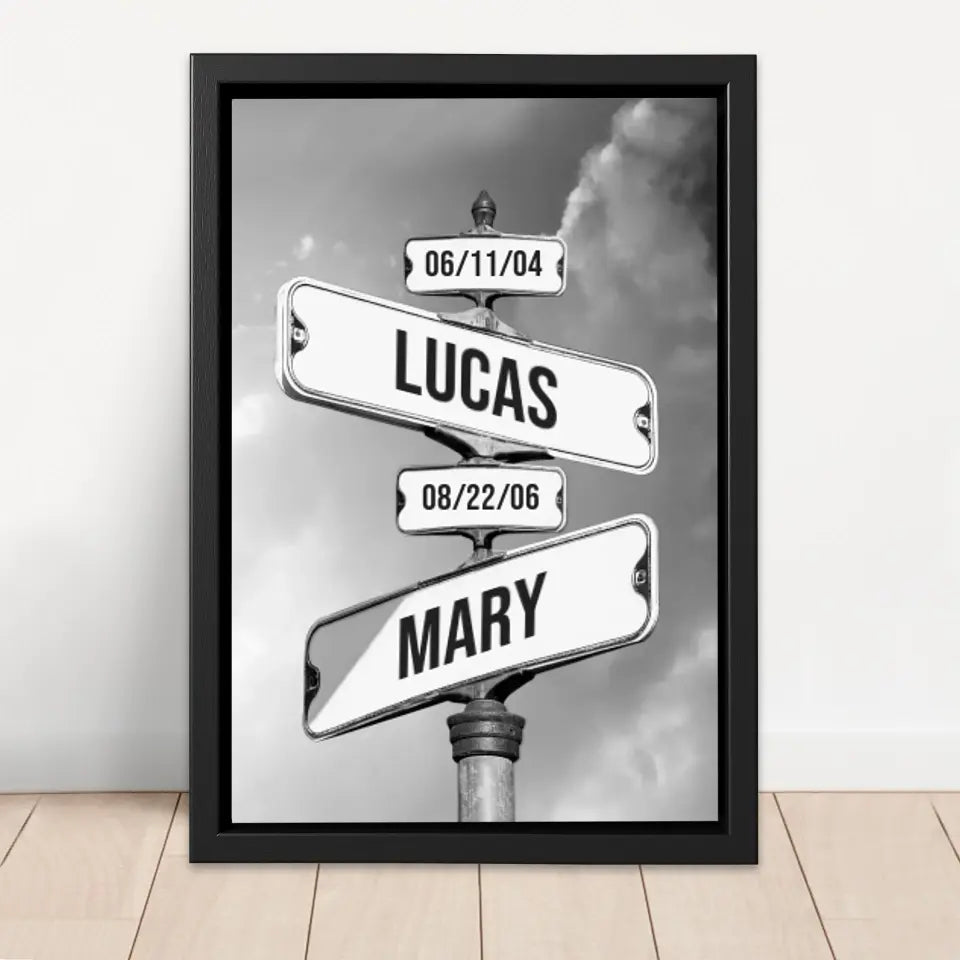 Personalized Canvas "Date of birth of children"-CustomLove