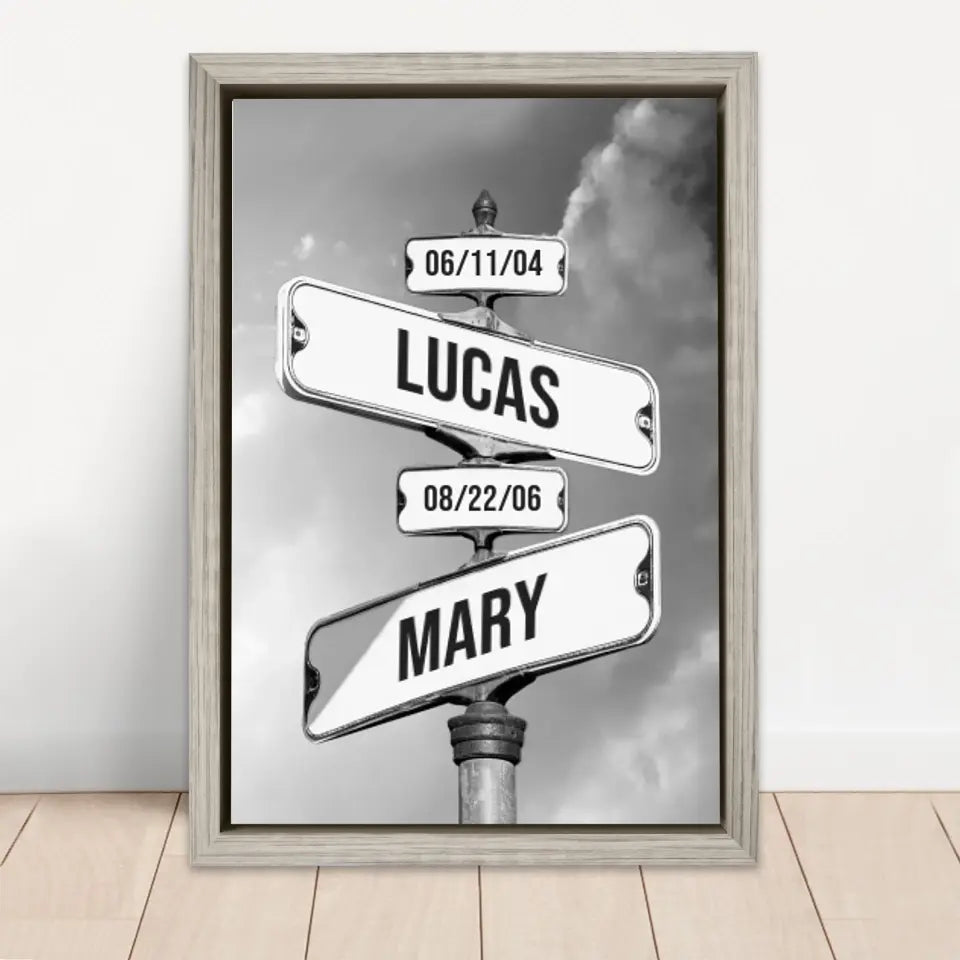 Personalized Canvas "Date of birth of children"-CustomLove